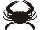  Silhouette Crab Decal