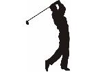  Silhouette Golf Guy Decal