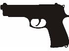 Silhouette Handgun Decal