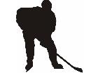  Silhouette Hockey Player Decal