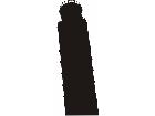  Silhouette Leaning Tower Decal