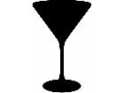  Silhouette Martini Decal