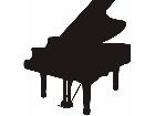 Silhouette Piano Decal