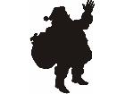  Silhouette Santa Decal
