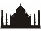  Silhouette Taj Mahal Decal