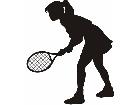  Silhouette Tennis Player Decal