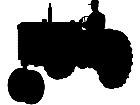  Silhouette Tractor Decal
