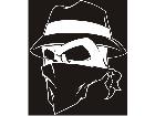  Skull Bandana Hat Decal