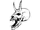  Skull Beast Horns Decal