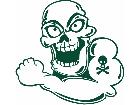  Skull Cartoon 0 9 Decal