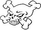  Skull Crossbones 0 4 Decal