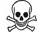  Skull Crossbones 1 2 Decal