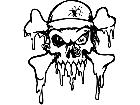  Skull Crossbones Bloody Decal