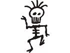 Skull Dude Tiki Decal