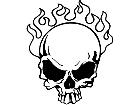  Skull Flames 5 Decal