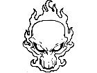  Skull Flames Around Decal