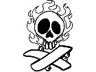  Skull Flamingboards Decal