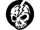  Skull Lightning Strike Decal