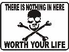  Skull Not Worth Life Decal