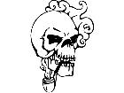  Skull Pipe Smoker Decal