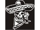  Skull Sombrero Decal