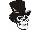  Skull Top Hat Decal