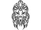  Skull Tribal Pharoah Decal