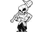  Skullman Bat Decal