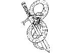  Snake Sword Decal