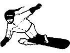  Snowboarder Cut Decal