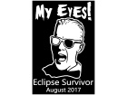  Solar Eclipse Burn Eye White Decal