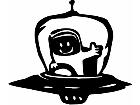  Space Ship Guy Decal