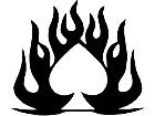  Spade Flames Decal