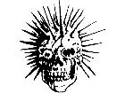 Spike Skull Decal
