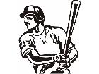  Sports Baseball Batter 0 1 P A 1 Decal