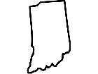  States Indiana Outline Decal