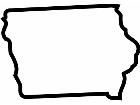  States Iowa Outline Decal