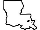  States Louisiana Outline Decal