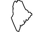  States Maine Outline Decal