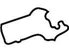  States Massachusetts Outline Decal
