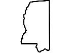  States Mississippi Outline Decal