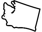  States Washington Outline Decal