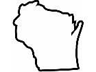  States Wisconsin Outline Decal