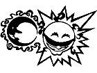  Sun Moon Cool Decal