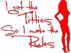  Titties Rules Sexy Lady Decal