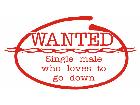  Wanted Male Go Down Decal