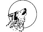  Wolf Howling 1 Decal