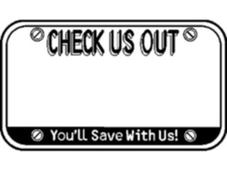 Sticker Custom Preview Image #000203 Advertising Sales Promos Check Us Out Frame
