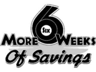 Sticker Custom Preview Image #000616 Advertising Sales Promos Six More Weeksof Savings