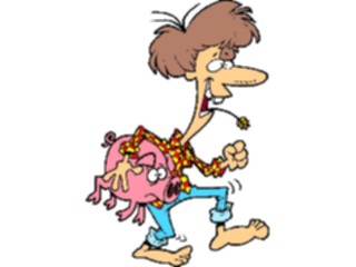 Sticker Custom Preview Image #000919 Agriculture Man Carrying Pig